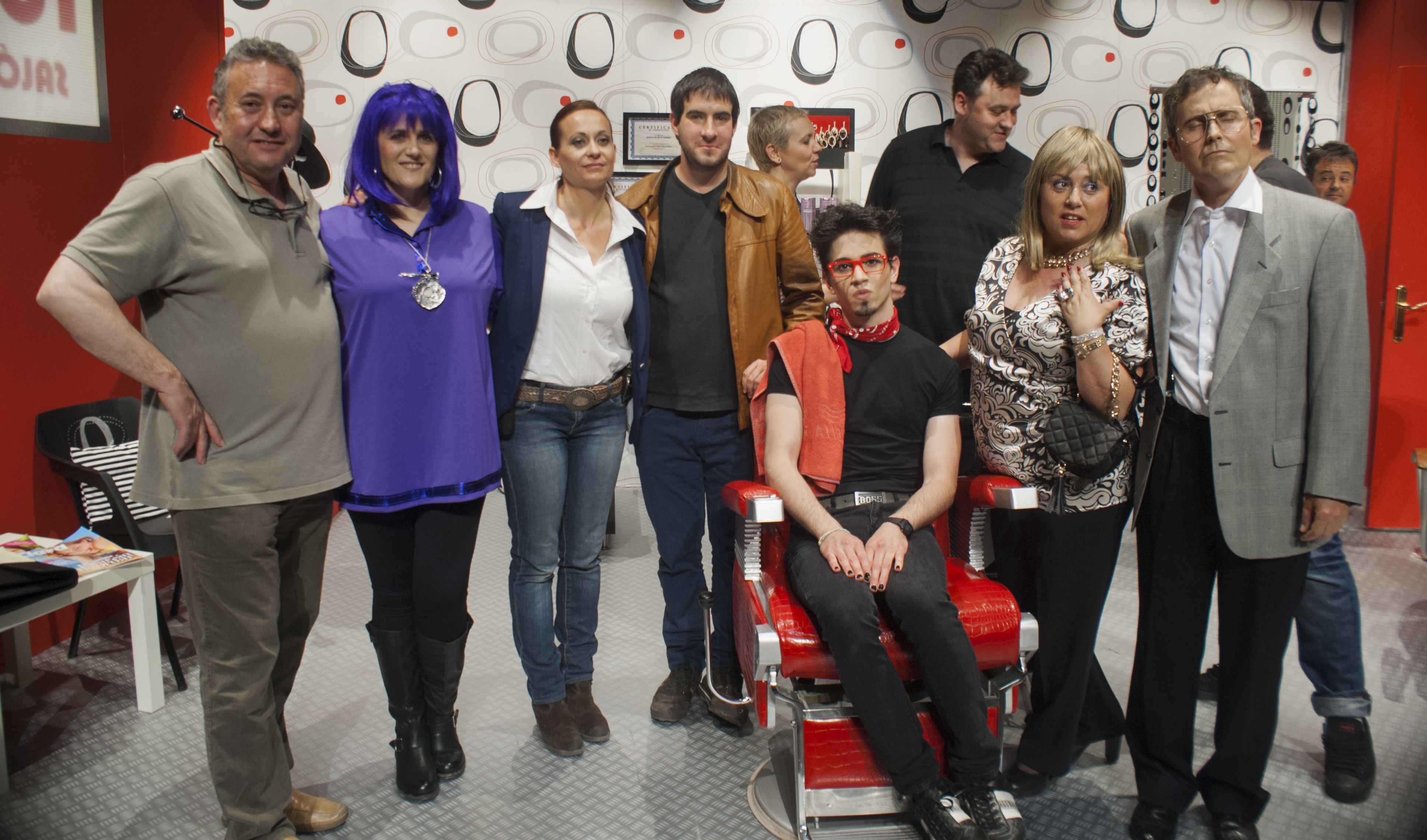 Els actors de "Pels Pèls", just després de l'espectacle Els actors de "Pels Pèls", just després de l'espectacle