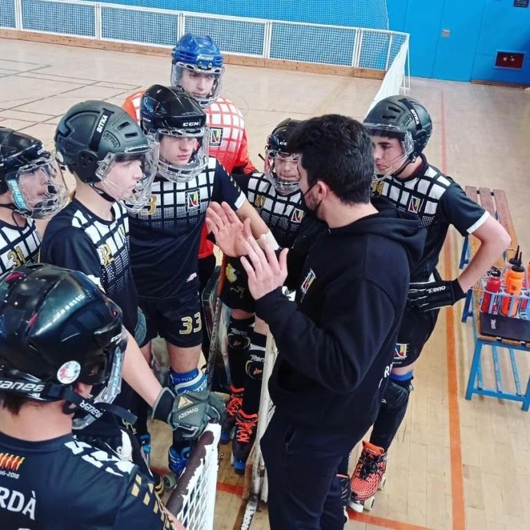 L'equip riudomenc en un partit recent