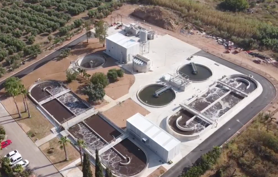 Imatge aèria de l'EDAR de Riudoms