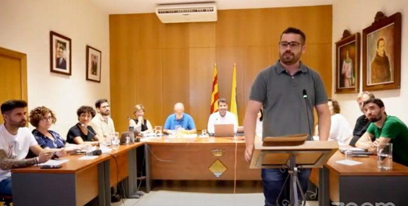 Francesc Mestre Pellicé durant la presa de possessió del càrrec