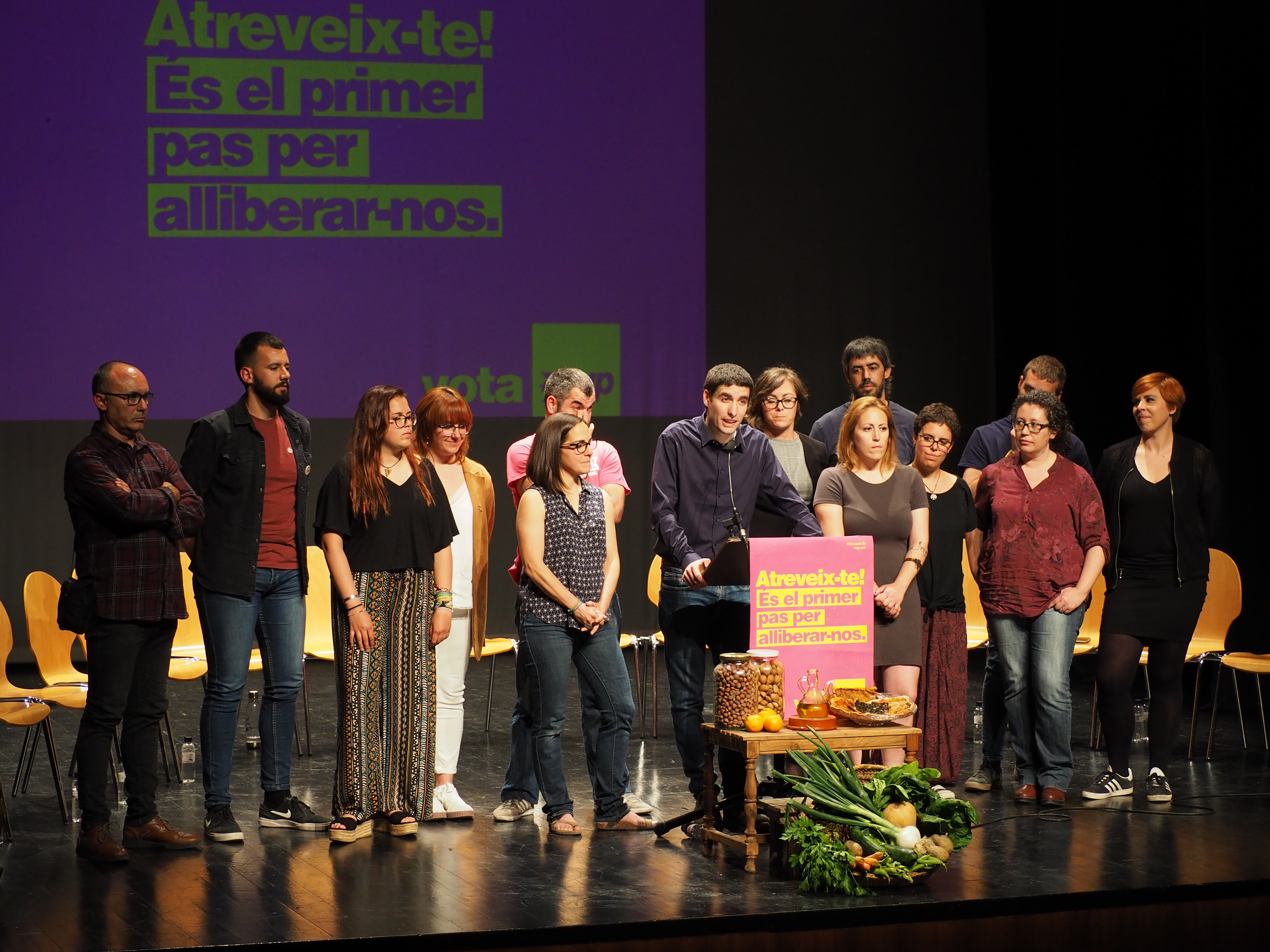 Un acte de campanya de la CUP Riudoms; concretament, per a les últimes eleccions municipals de 2019