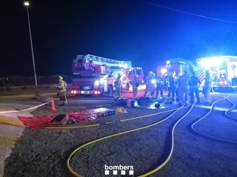 Els Bombers al lloc dels fets