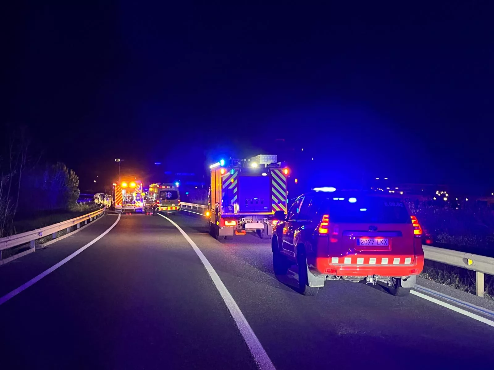 Imatge de l'accident a la T 310 (FOTO: Cedida) Imatge de l'accident a la T 310 (FOTO: Cedida)