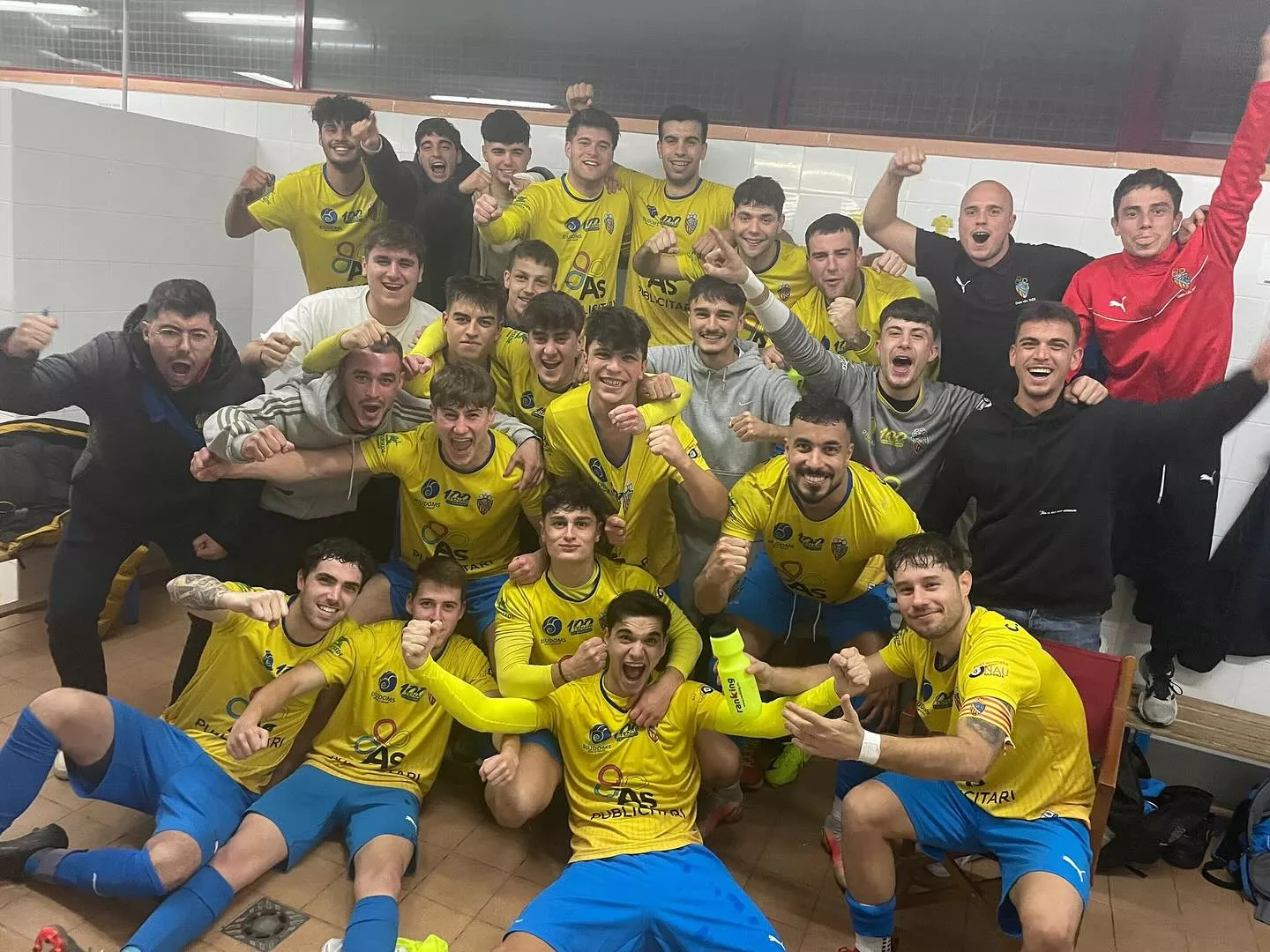 L'equip amateur masculí del CD Riudoms en el partit contra el Mont-roig Atlètic