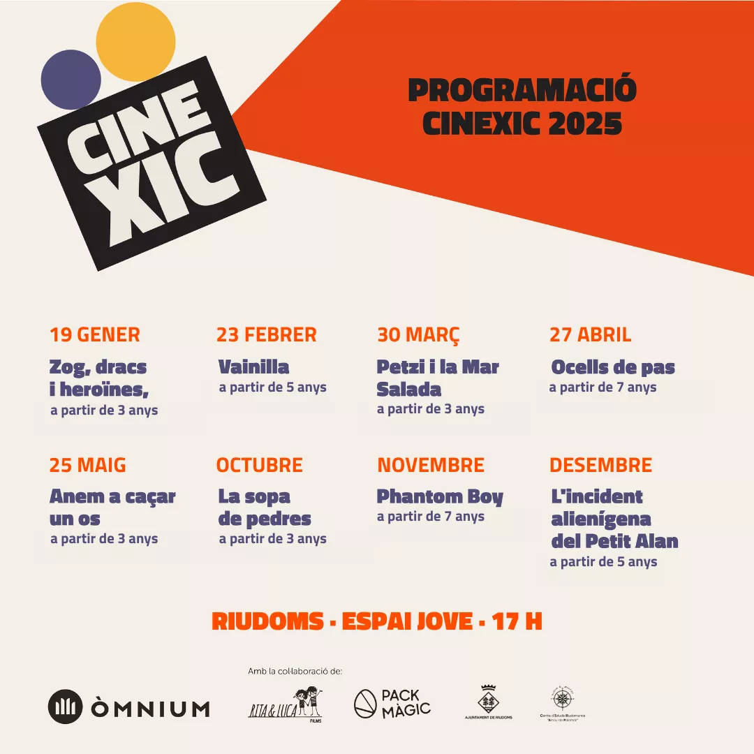 Cartell de la programació del CineXic a Riudoms Cartell de la programació del CineXic a Riudoms