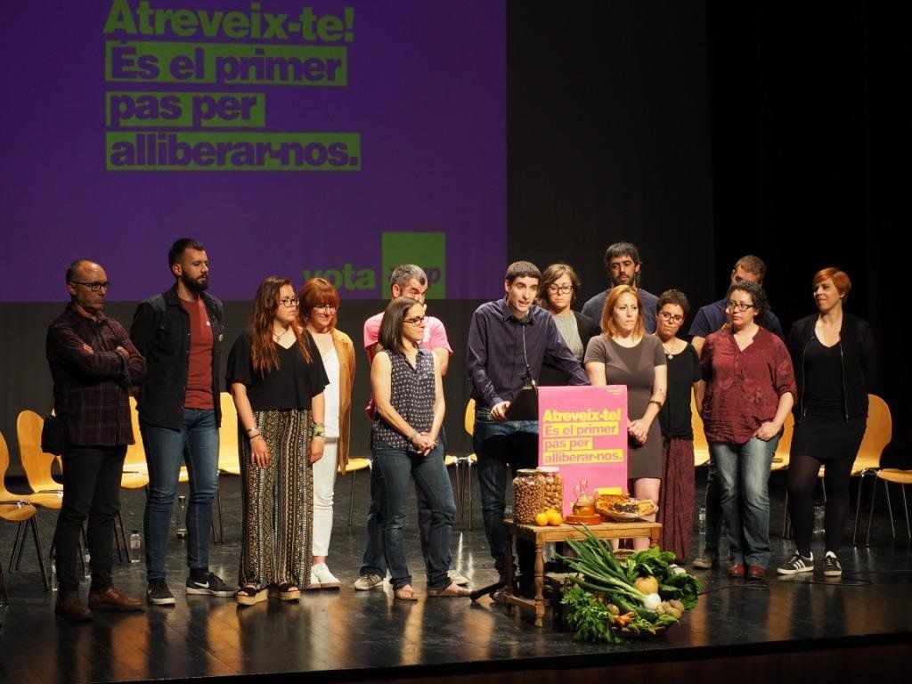 Membres de la llista durant l’acte de campanya (FOTO: Cedida)
