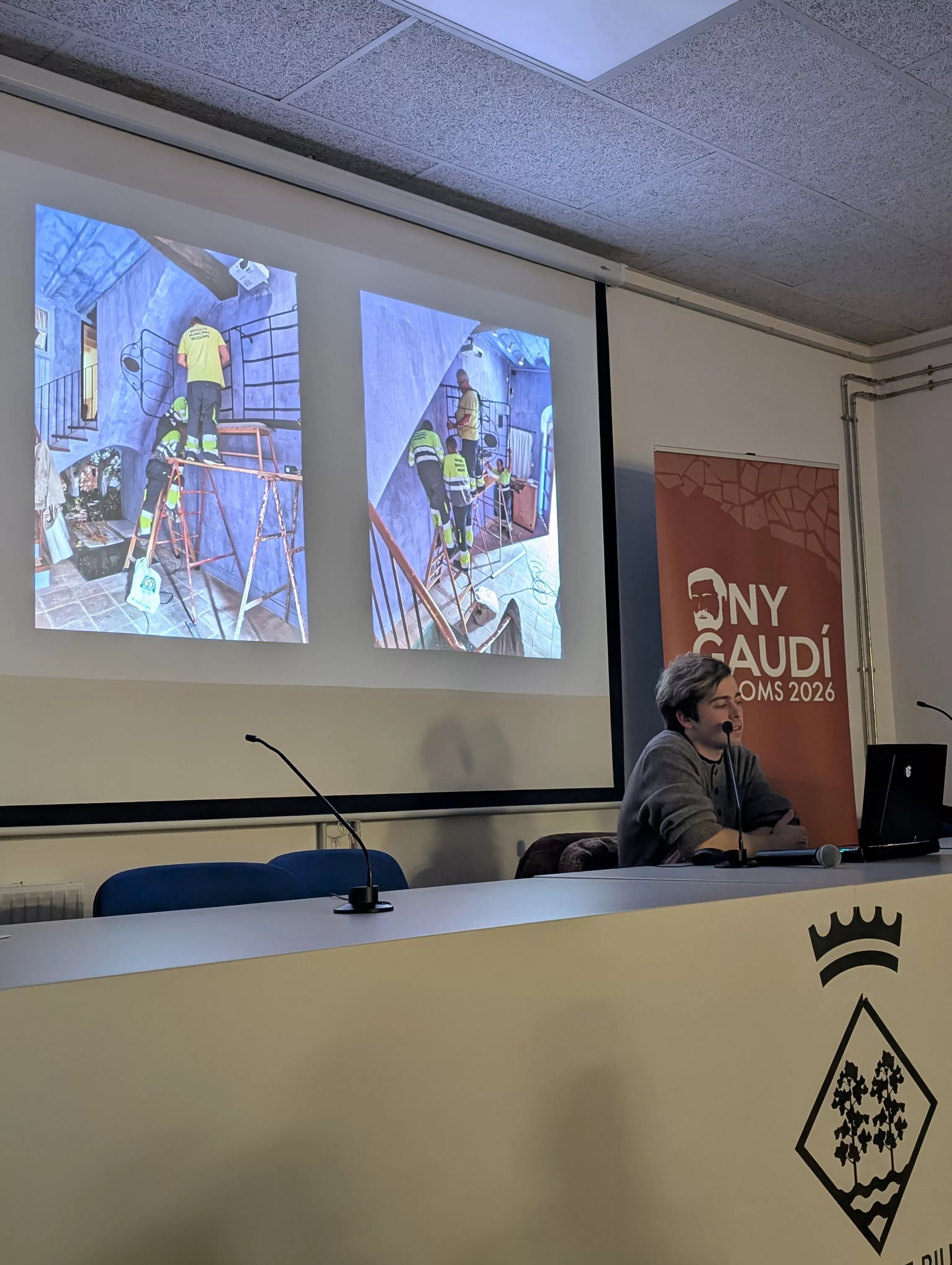 Guillem Molons durant la conferència. FOTO: Elena Domingo