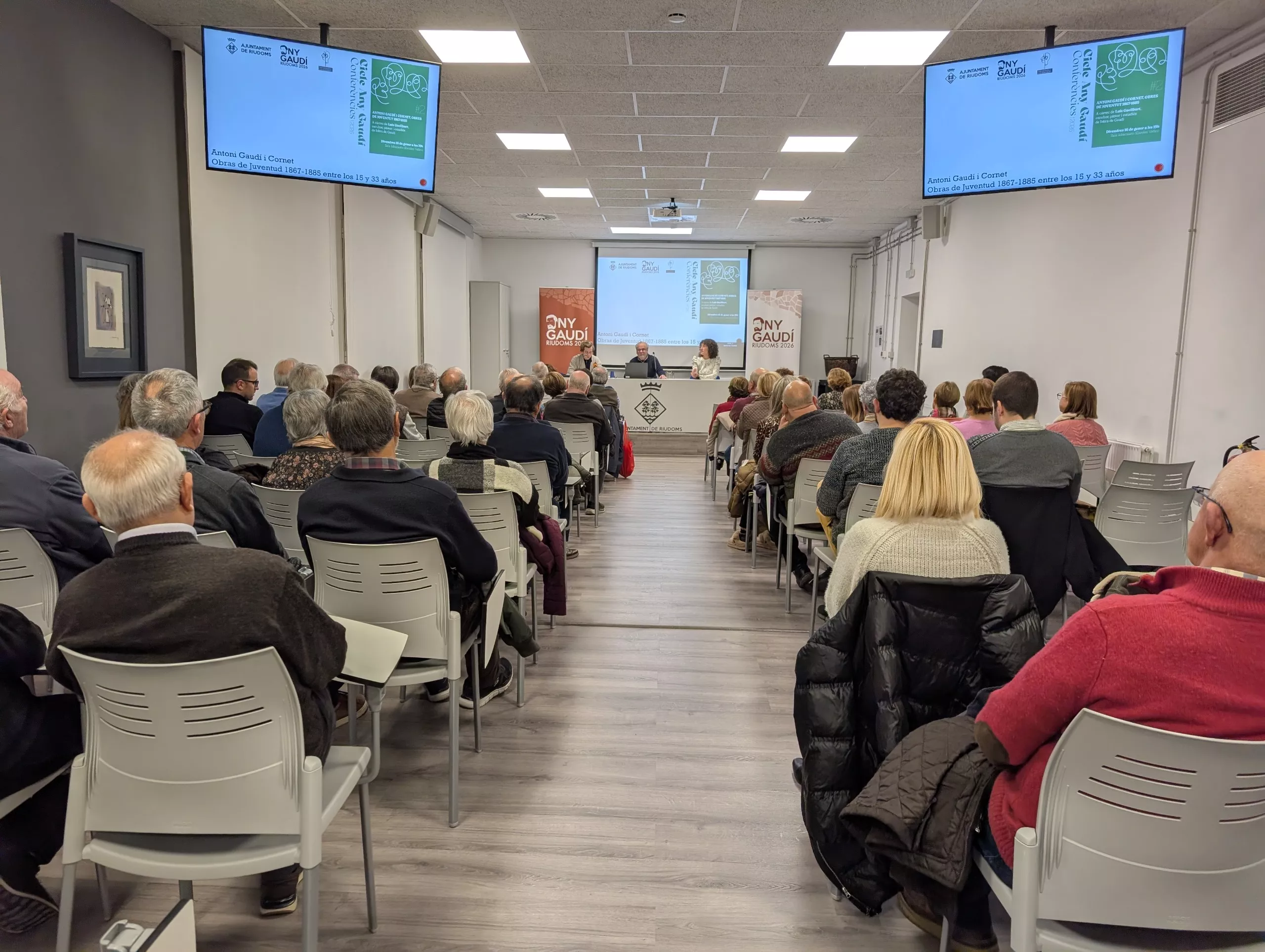 Conferència de Luis Gueilburt a la Sala Jobacasen. FOTO: Ajuntament de Riudoms
