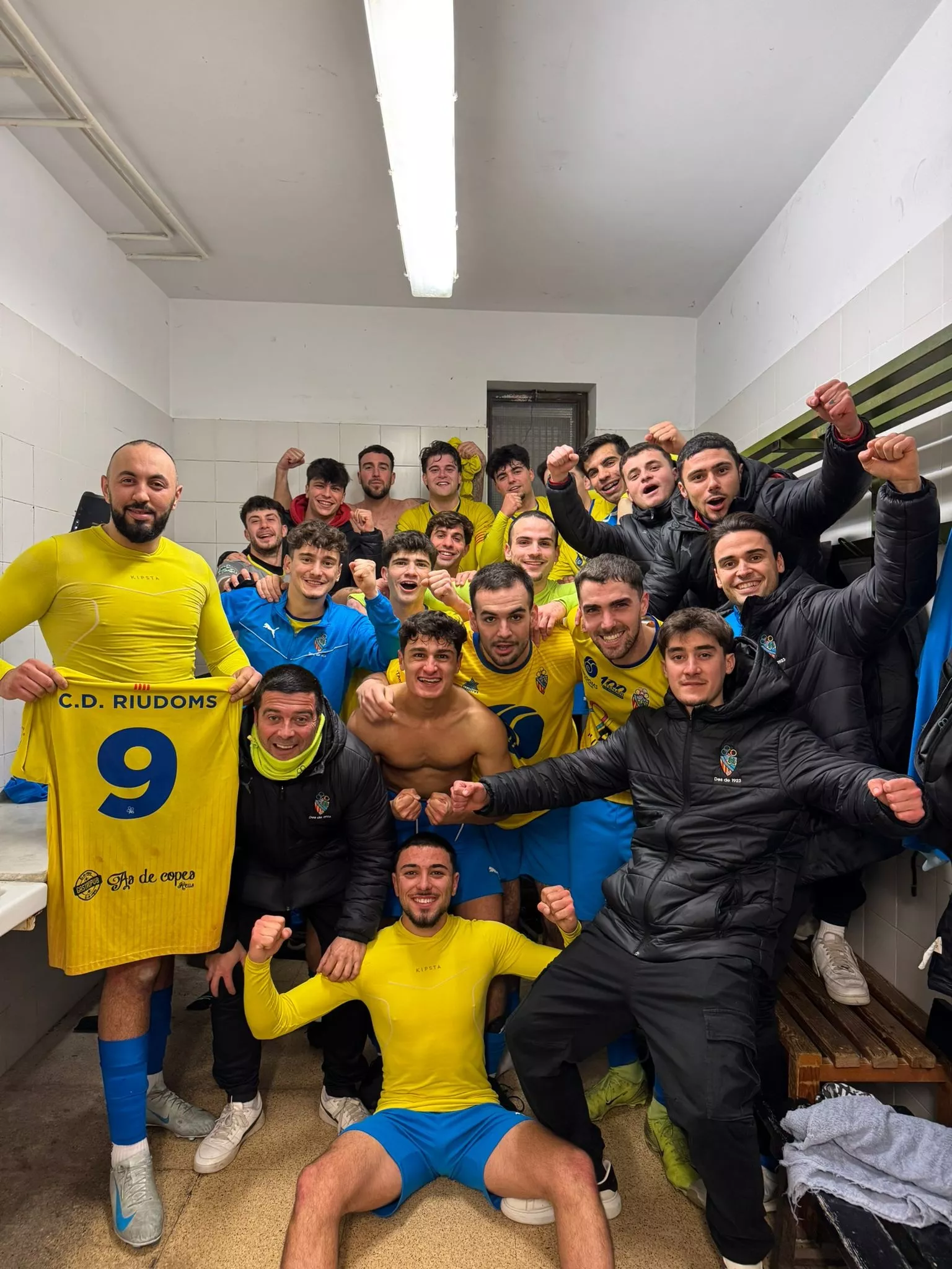 Amateur del CD Riudoms després de guanyar un partit (FOTO: CD Riudoms) Amateur del CD Riudoms després de guanyar un partit (FOTO: CD Riudoms)