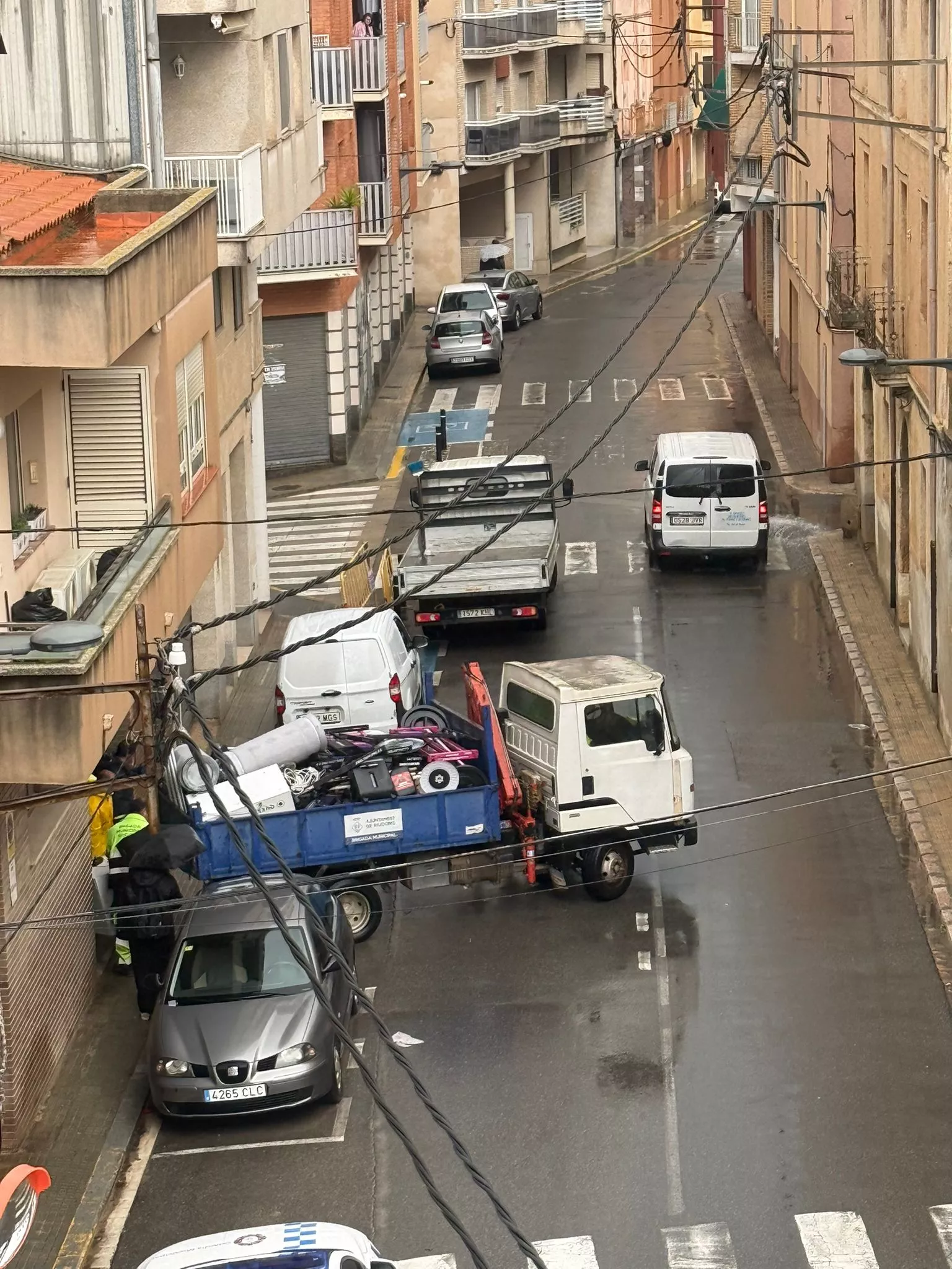 Imatges de l'actuació al carrer de Sant Antoni