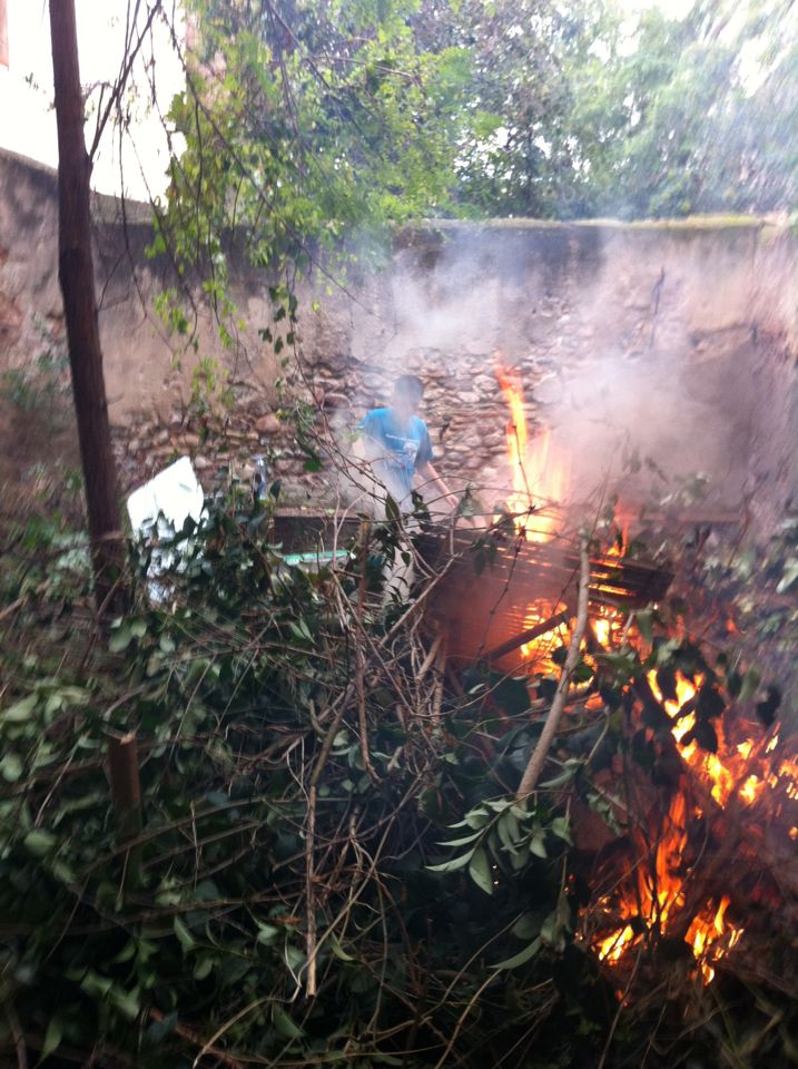 Crema de restes vegetals (FOTO: Josep Mateu)