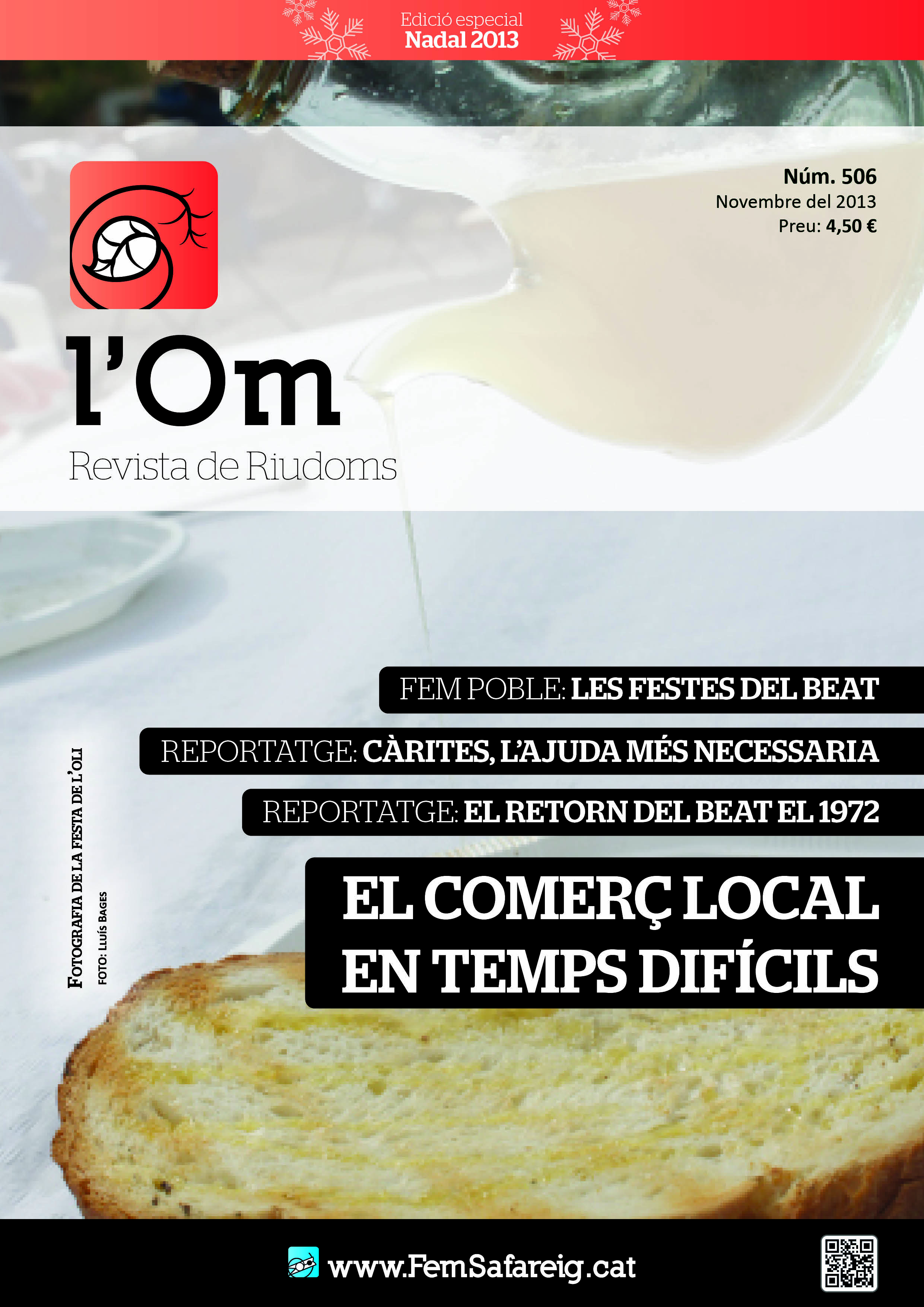 La festa de l'oli, portada del número 506 La festa de l'oli, portada del número 506